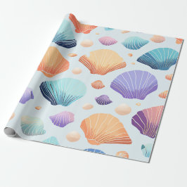 Kleurrijke schelpen cadeaupapier