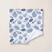 Kleurrijke schelpen en algen bad handdoek (Wasdoekje)