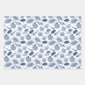 Kleurrijke schelpen en algen inpakpapier vel (Voorkant 3)