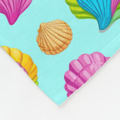 Kleurrijke schelpen fleece deken (Hoek)