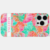Kleurrijke Schelpen met Monogram Case-Mate iPhone Case (Achterkant (horizontaal))