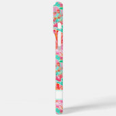 Kleurrijke Schelpen met Monogram Case-Mate iPhone Case (Achterkant / Links)