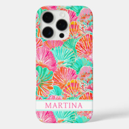 Kleurrijke Schelpen met Monogram iPhone 16 Pro Hoesje