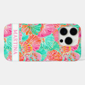 Kleurrijke Schelpen met Monogram Case-Mate iPhone Case (Achterkant (horizontaal))