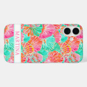 Kleurrijke Schelpen met Monogram Case-Mate iPhone Case (Achterkant (horizontaal))