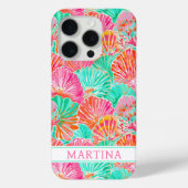 Kleurrijke Schelpen met Monogram Case-Mate iPhone Case (Achterkant)