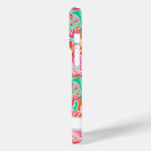 Kleurrijke Schelpen met Monogram Case-Mate iPhone Case (Achterkant / Links)