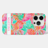 Kleurrijke Schelpen met Monogram Case-Mate iPhone Case (Achterkant (horizontaal))