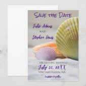 Kleurrijke schelpen save the date (Voorkant / Achterkant)