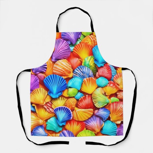 Kleurrijke Schelpen Symfonie Kunst Schort (Voorkant)