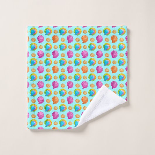 Kleurrijke schelpen washandje (Wasdoekje)