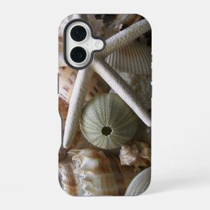 Kleurrijke schelpen, zeesterren iPhone 16 hoesje