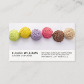 Kleurrijke Scheppen van Ice Cream Visitekaartje (Achterkant)