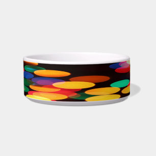 Kleurrijke schijven van lichtkat of dog Bowl Voerbakje