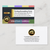 Kleurrijke schilder van verftinten visitekaartje (Voorkant / Achterkant)