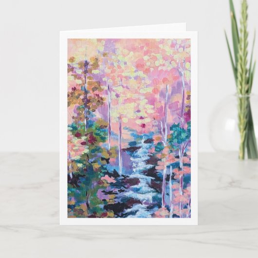 Kleurrijke Schilderachtig Doe Meer Bedankkaart (Voorkant)