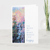 Kleurrijke Schilderachtig Doe Meer Bedankkaart (Voorkant)