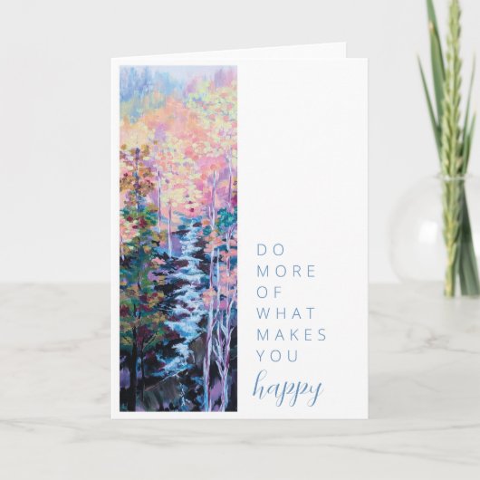 Kleurrijke Schilderachtig Doe Meer Bedankkaart (Voorkant)