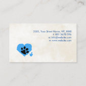 Kleurrijke schilderafdrukken - Dog Walker Visitekaartje (Achterkant)