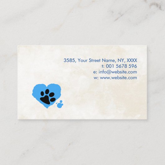 Kleurrijke schilderafdrukken - Dog Walker Visitekaartje (Achterkant)