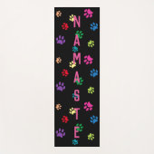 Kleurrijke schilderafdrukken Namaste & Name Black Yogamat (Voorkant)