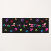 Kleurrijke schilderafdrukken Namaste & Name Black Yogamat (Voorkant (horizontaal))