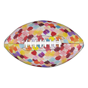 Kleurrijke schilderbloemen american football