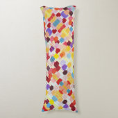 Kleurrijke schilderbloemen lichaamskussen (Voorkant Verticaal)