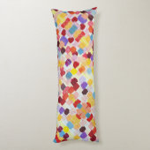 Kleurrijke schilderbloemen lichaamskussen (Achterkant (Verticaal))