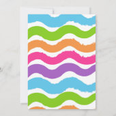 Kleurrijke schilderij Kids Verjaardag uitnodiging (Achterkant)