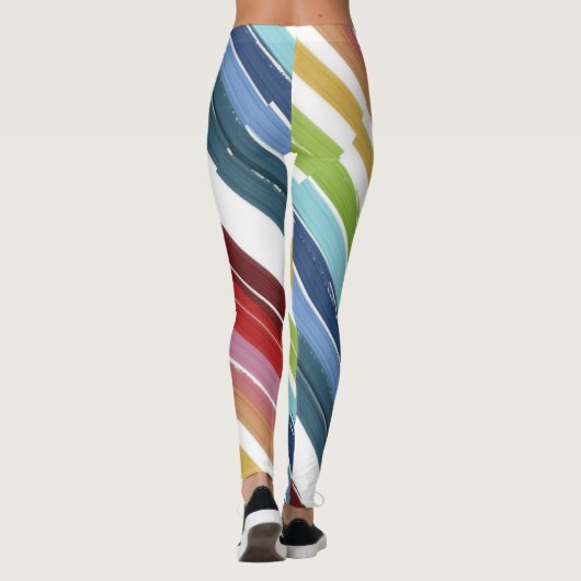 Kleurrijke schilderij Leggings (Achterkant)