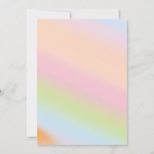 Kleurrijke schilderij Pastel Verjaardag uitnodigin Kaart (Achterkant)