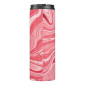 Kleurrijke schilderijen van marmering, rode marmer thermosbeker (Achterkant)