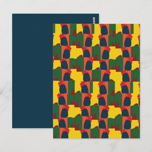 Kleurrijke Schildering Abstract Briefkaart (Voorkant / Achterkant)