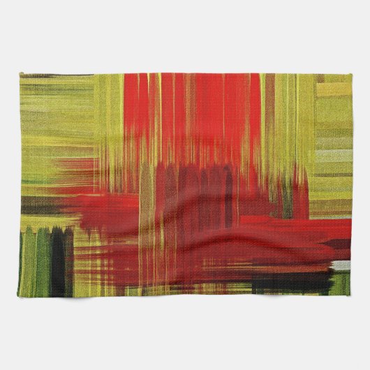 Kleurrijke schilderkunst #2 keukenhanddoek (Horizontaal)
