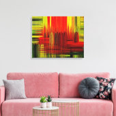 Kleurrijke schilderkunst - Verpakt canvas Afdruk (Insitu (Woonkamer))