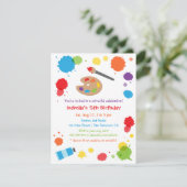 Kleurrijke schilderplaten Schilderende kinderen Bi Kaart (Staand voorkant)