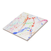 Kleurrijke schilderplaten tegeltje (Zijkant)