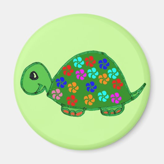 Kleurrijke schildpad magneet (Voorkant)