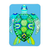 Kleurrijke Schildpad tekening Magneet (Verticaal)