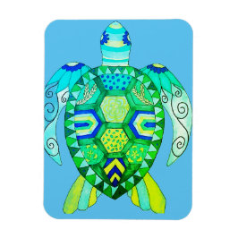 Kleurrijke Schildpad tekening Magneet