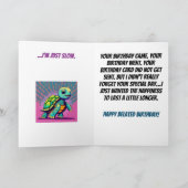 Kleurrijke schildpad verlate verjaardag kaart (Binnen)