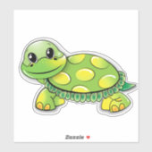 Kleurrijke schildpad vinyl sticker (Vel)