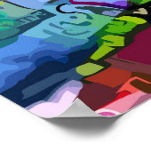 Kleurrijke schildpad voor Zee, abstracte kunst met Poster (Hoek)