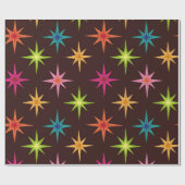 Kleurrijke schimmelige atoomStarbursen uit de midd Cadeaupapier (Vlak)