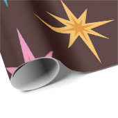 Kleurrijke schimmelige atoomStarbursen uit de midd Cadeaupapier (Rol Hoek)