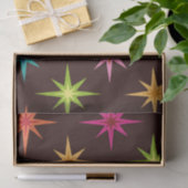 Kleurrijke schimmelige atoomStarbursen uit de midd Tissuepapier (Geschenk)