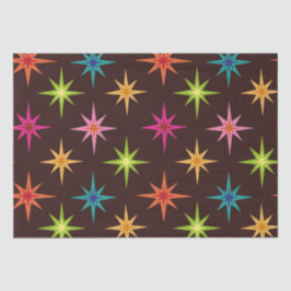 Kleurrijke schimmelige atoomStarbursen uit de midd Tissuepapier