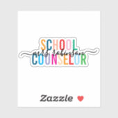 Kleurrijke School Counselor Gepersonaliseerde Scri Sticker (Vel)