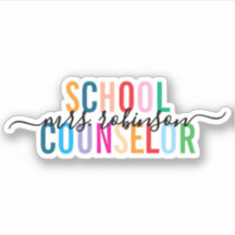 Kleurrijke School Counselor Gepersonaliseerde Scri